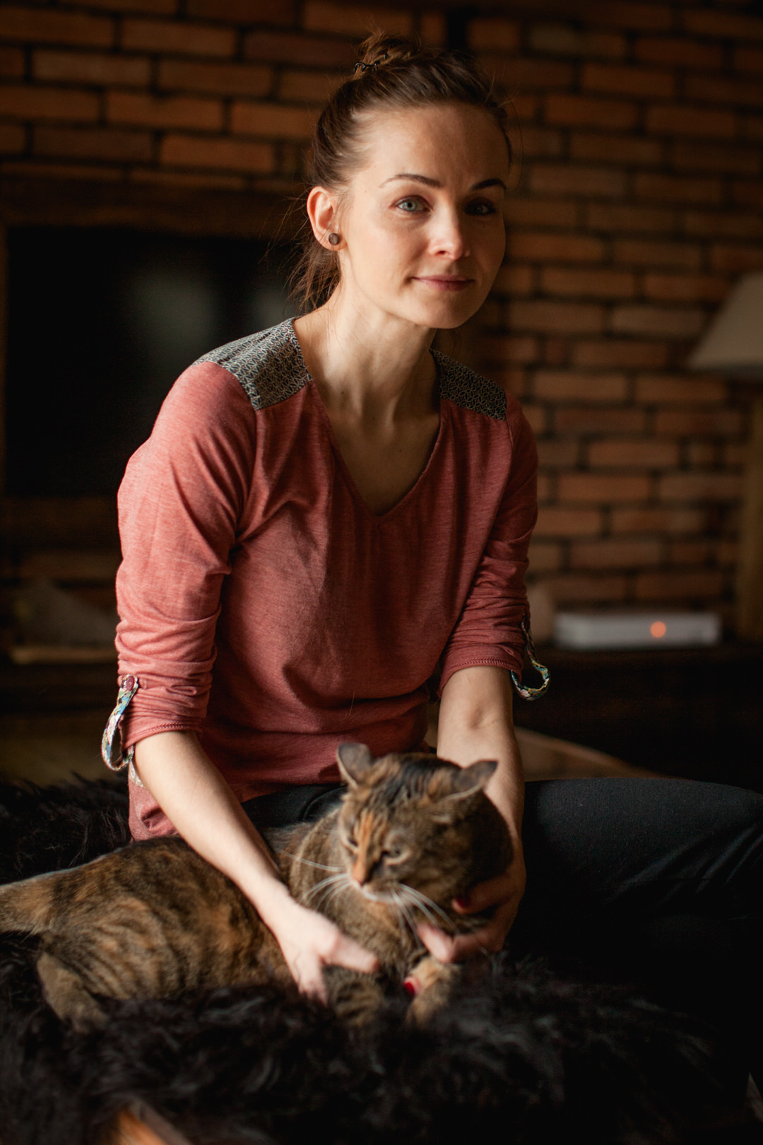Portret z kotem. Fotografia Rodzinna Białystok.